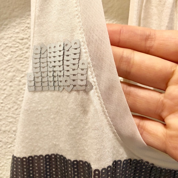 NWOT Express Tank Top w/ Sequin Stripes - Picture 2 of 5